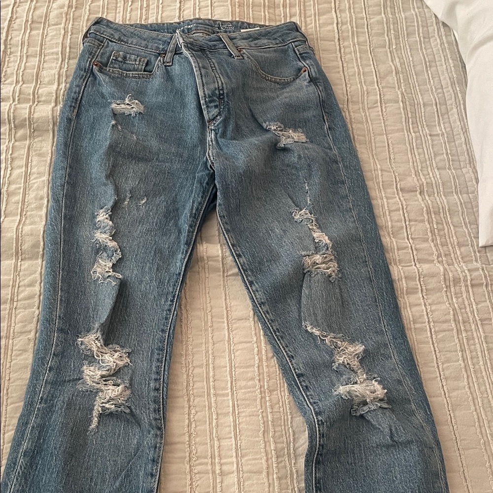Old Navy Distressed Light Blue Skinny Jeans